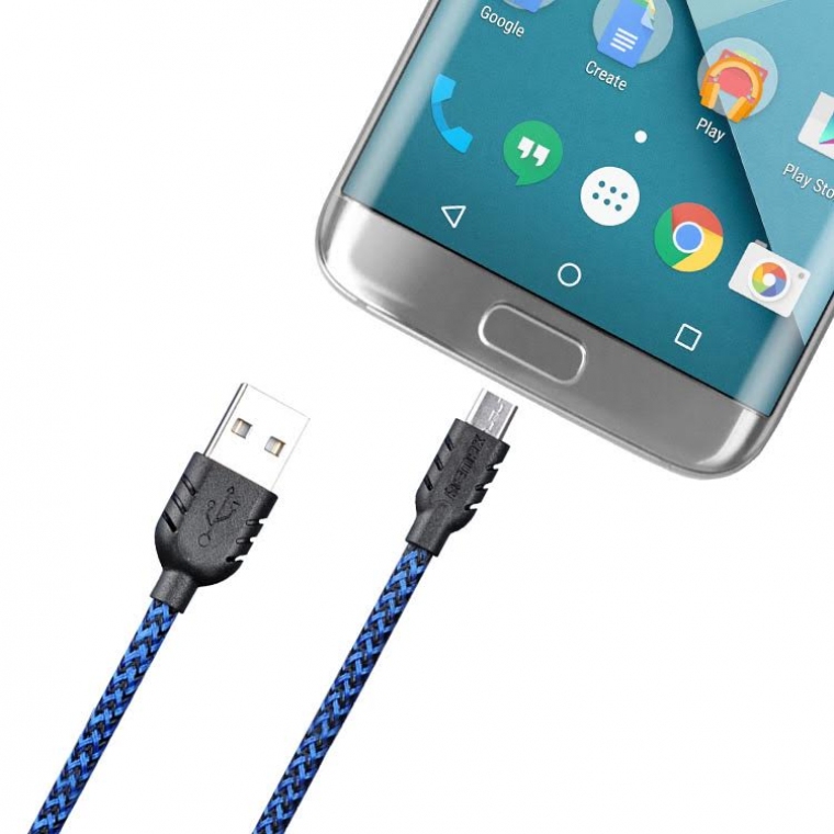 Прочный кабель в нейлоновой оплетке Remax Nylon Cable для Android
