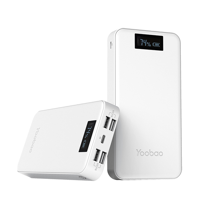 Аккумулятор Yoobao M20 Plus на 20 000 мАч с разъемами micro-USB и Lightning