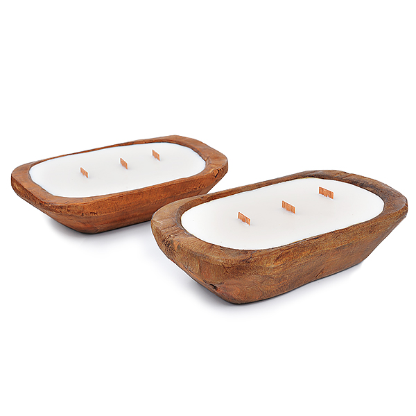 Ароматическая свеча ручной работы Woodfire Bowl Candle