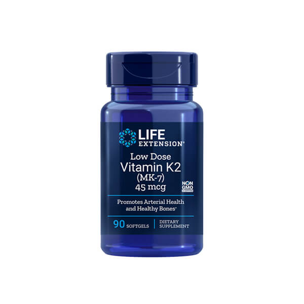 Натуральная пищевая добавка Low Dose Vitamin K2 (MK-7) для укрепления костей и здоровья сердечно-сосудистой системы