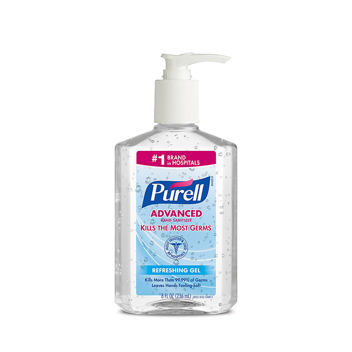 Американский санитайзер Purell Advanced Refreshing Gel в большом флаконе с дозатором
