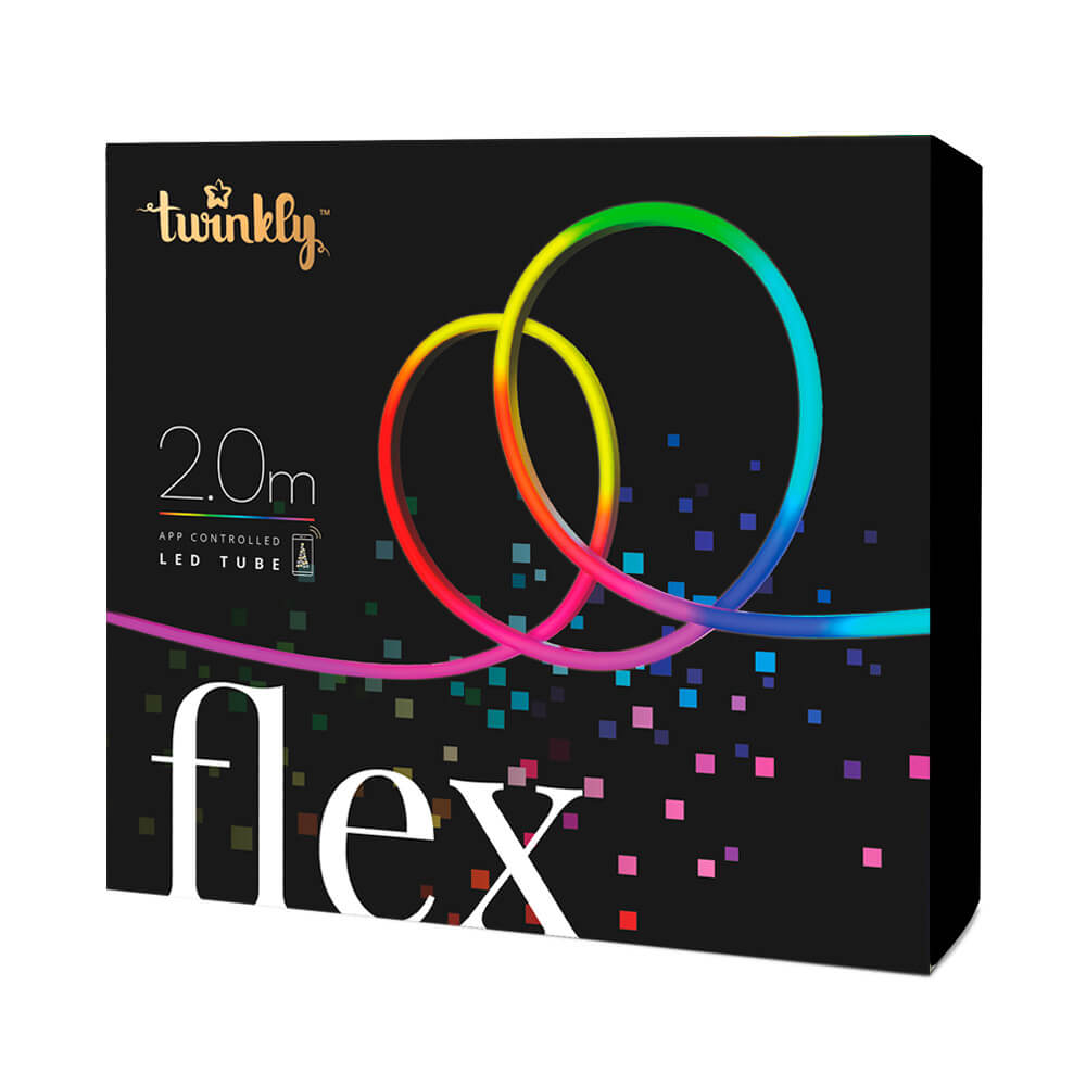 Неоновая смарт-гирлянда Twinkly Flex с яркими RGB-светодиодами, гибкой конструкцией и настройкой через мобильное приложение