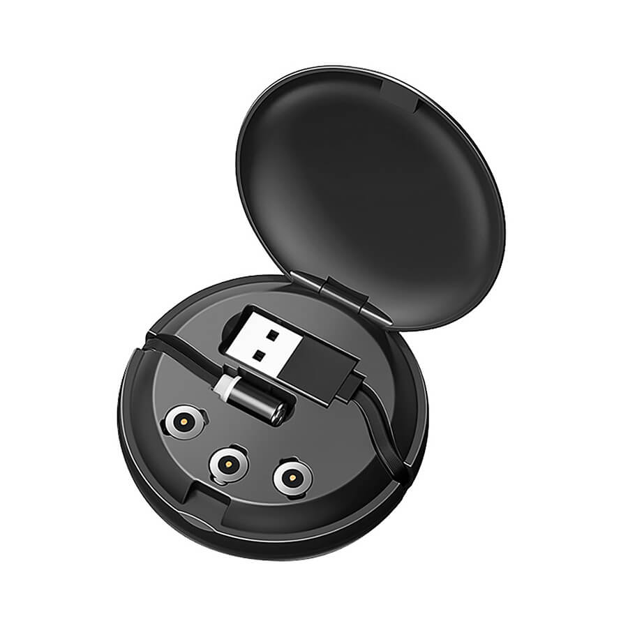 Магнитный кабель Oatsbasf 3 в 1 с разъемами micro-USB, USB Type-C и Lightning в стильном кейсе для удобного хранения