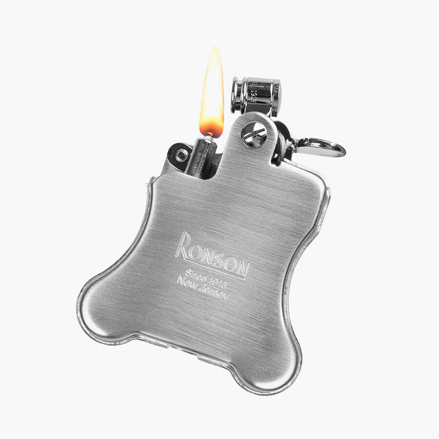 Японская винтажная бензиновая зажигалка Ronson Banjo с механизмом быстрого зажигания Double Volet