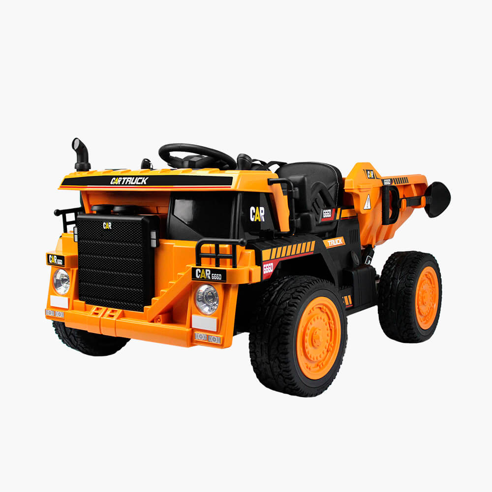 Детский двухместный электромобиль-самосвал RiverToys CarTruck C444CC с откидным кузовом и дистанционной системой управления