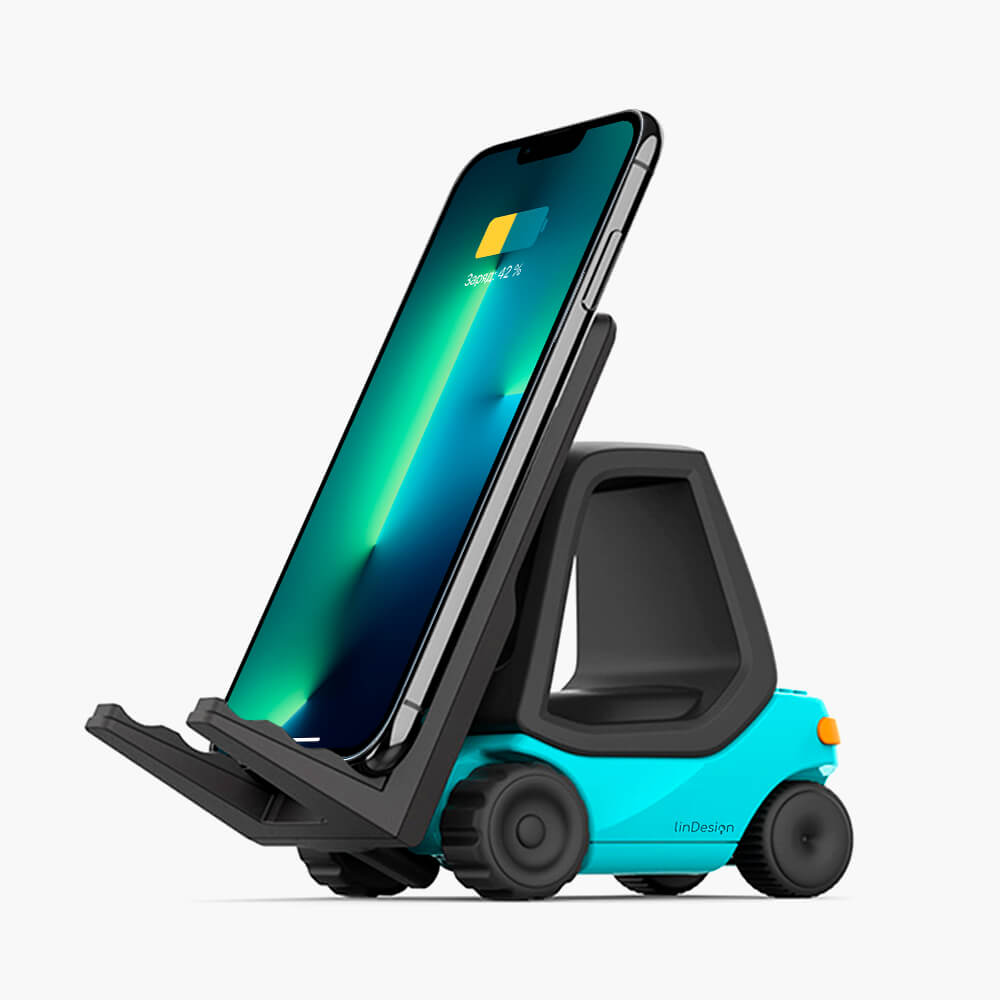Дизайнерская подставка для смартфона с беспроводной зарядкой linDesign Forklift