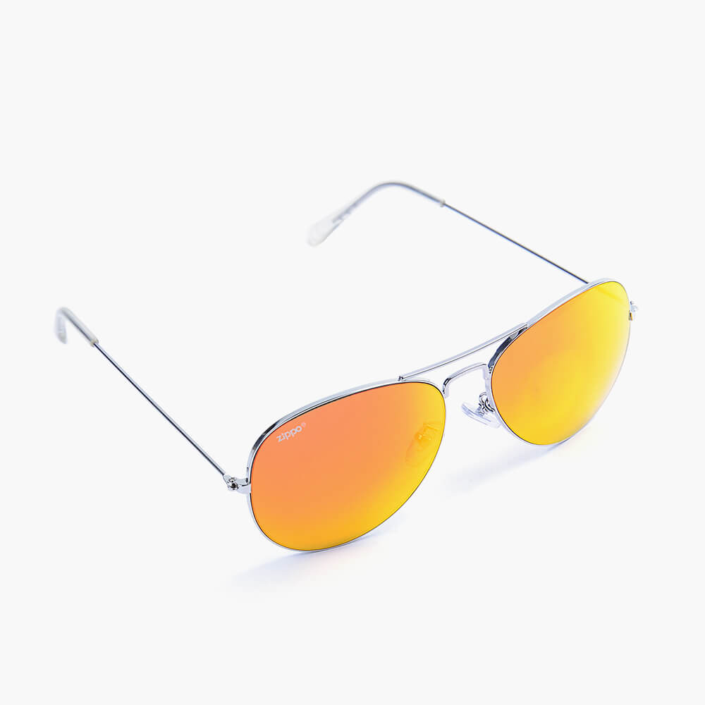 Дизайнерские солнцезащитные очки-авиаторы Zippo Eyewear с защитой от ультрафиолета и прочной оправой из меди