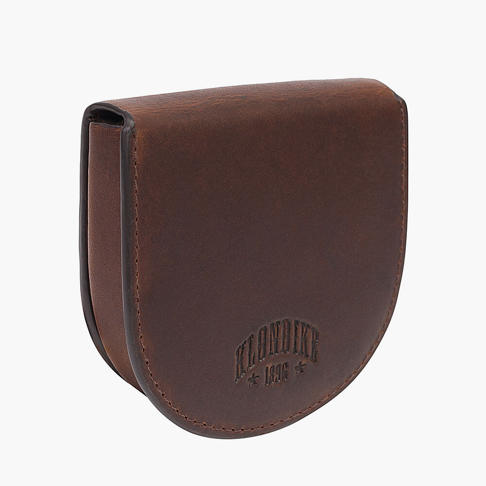 Монетница ручной работы Klondike 1896 Dawson из плотной кожи выделки Horween