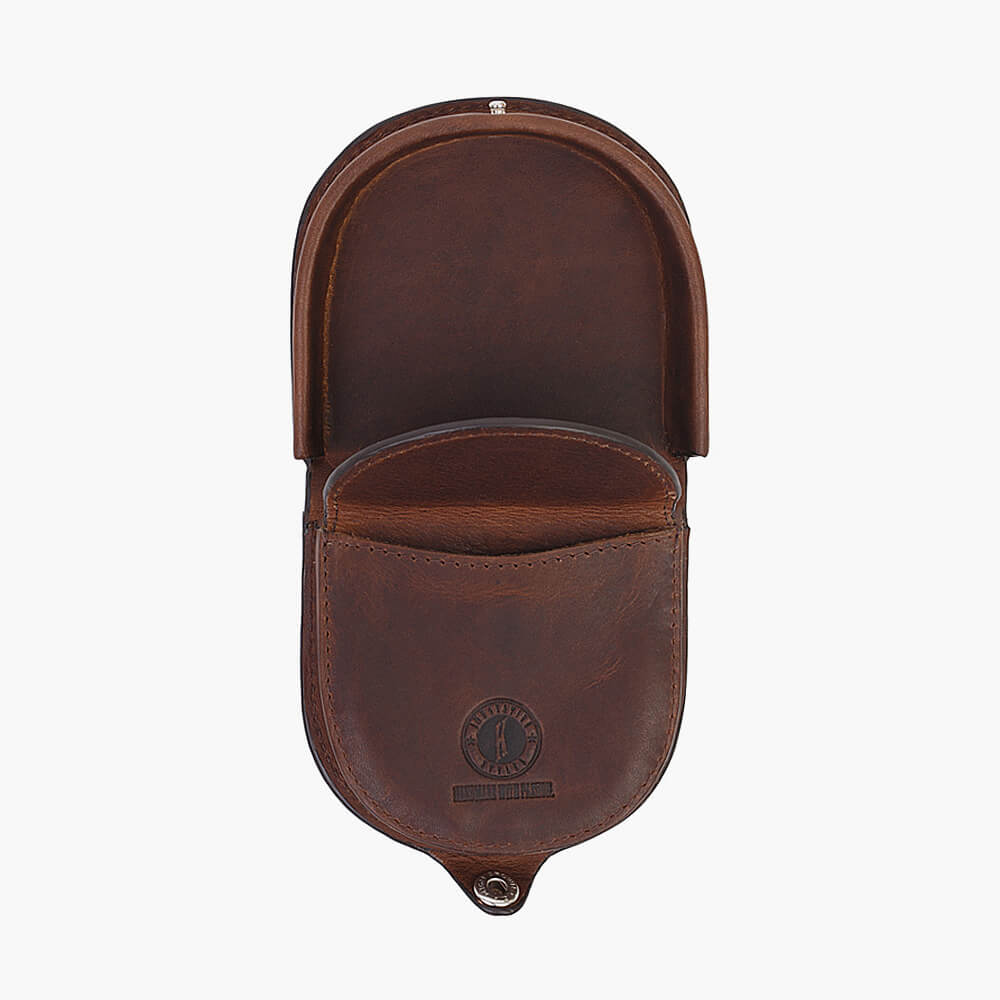 Монетница ручной работы Klondike 1896 Dawson из плотной кожи выделки Horween