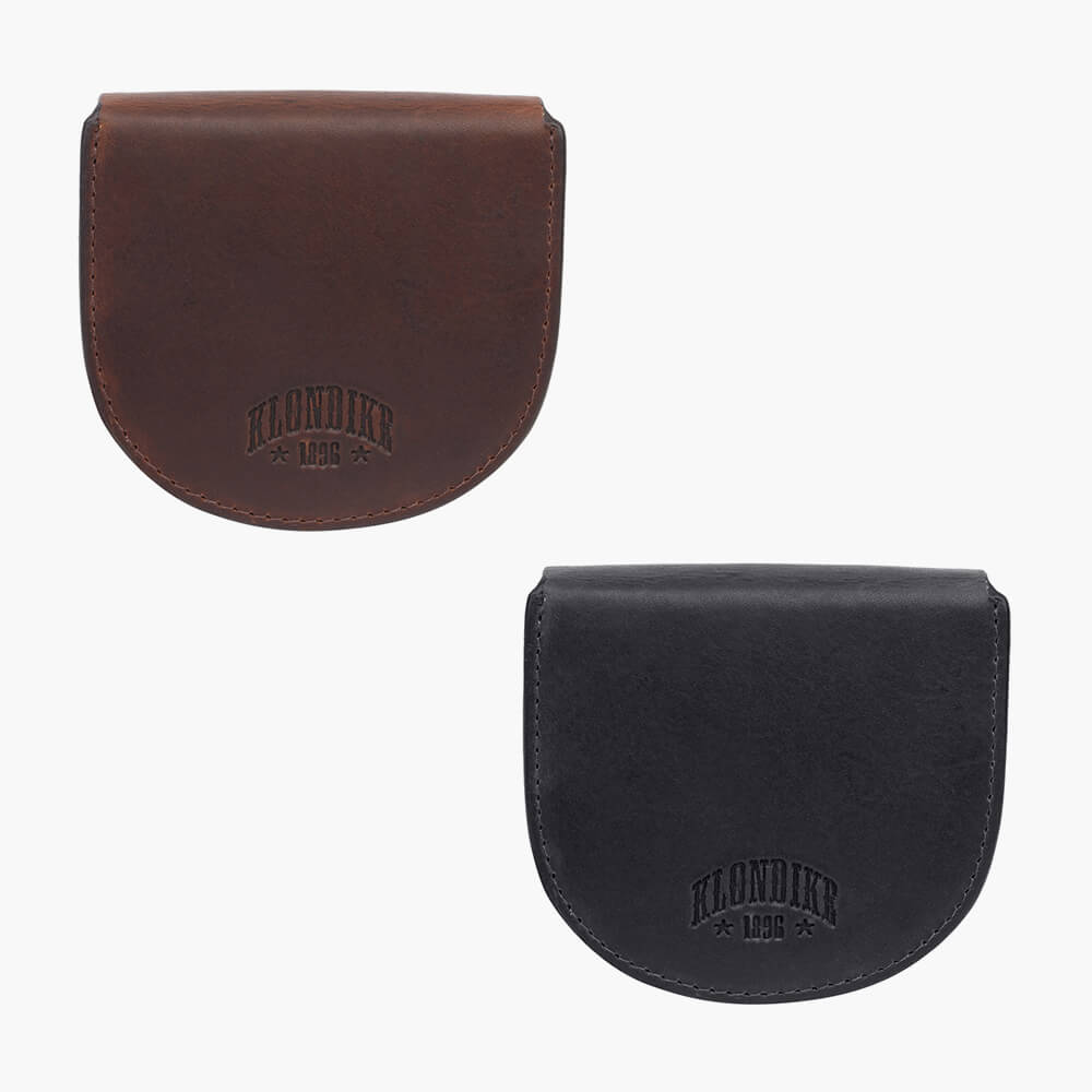 Монетница ручной работы Klondike 1896 Dawson из плотной кожи выделки Horween