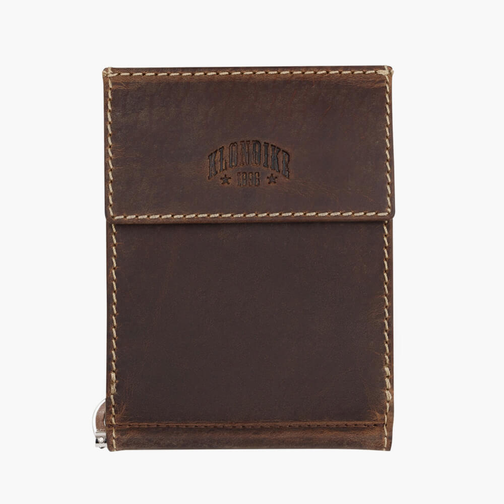 Бумажник ручной работы Klondike 1896 Yukon из воловьей кожи выделки Horween со складным зажимом для купюр и картхолдером