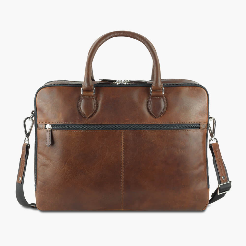 Мужской дизайнерский портфель ручной работы Mano Don Valentino из кожи буйвола