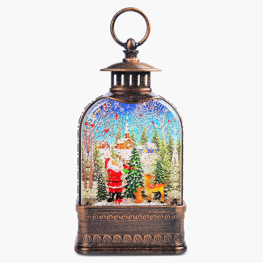 Новогодний музыкальный светильник с эффектом снегопада Snow Lantern Panorama