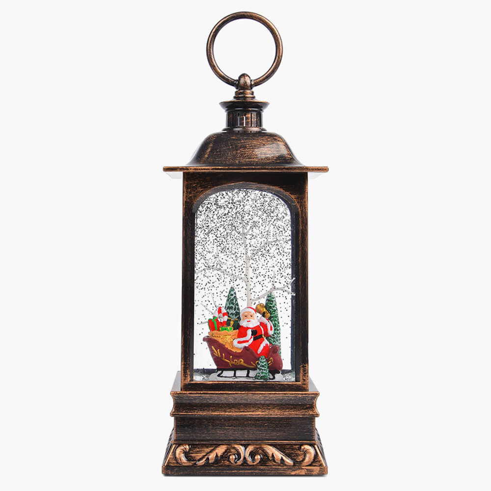 Новогодний музыкальный светильник с эффектом снегопада Snow Lantern, малый