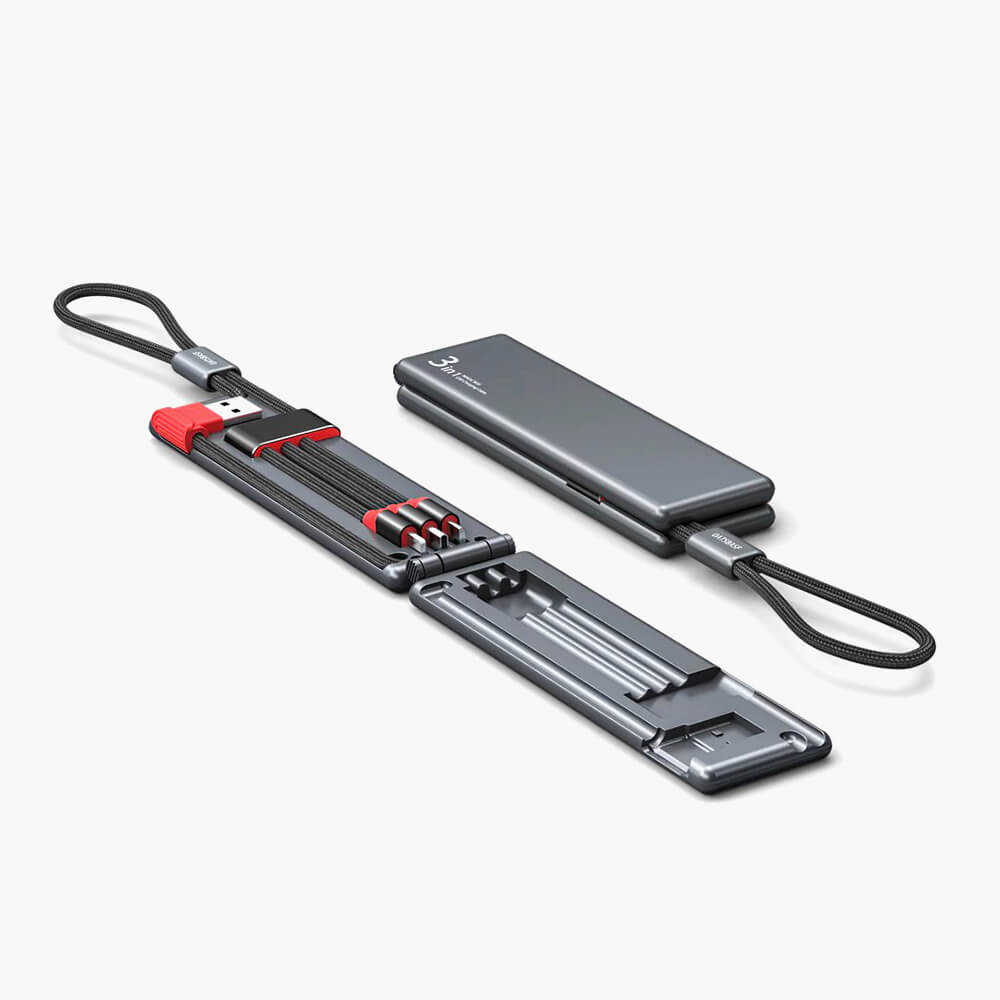 Кабель 3 в 1 MagicBox в компактном футляре с магнитной крышкой, 40 см