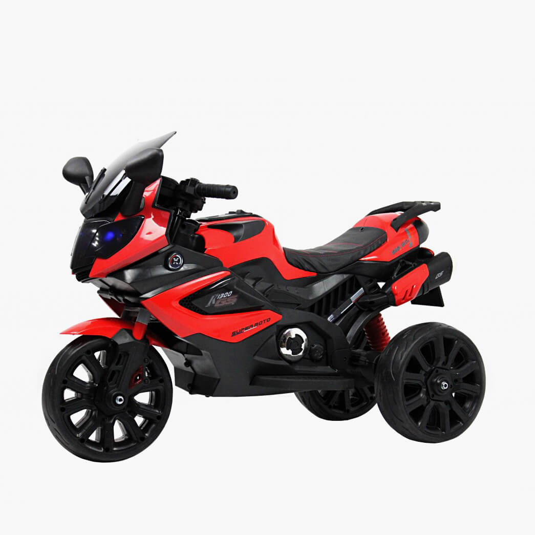 Детский трицикл RiverToys K444KK с реалистичным дизайном, аудиосистемой и непрокалываемыми колесами