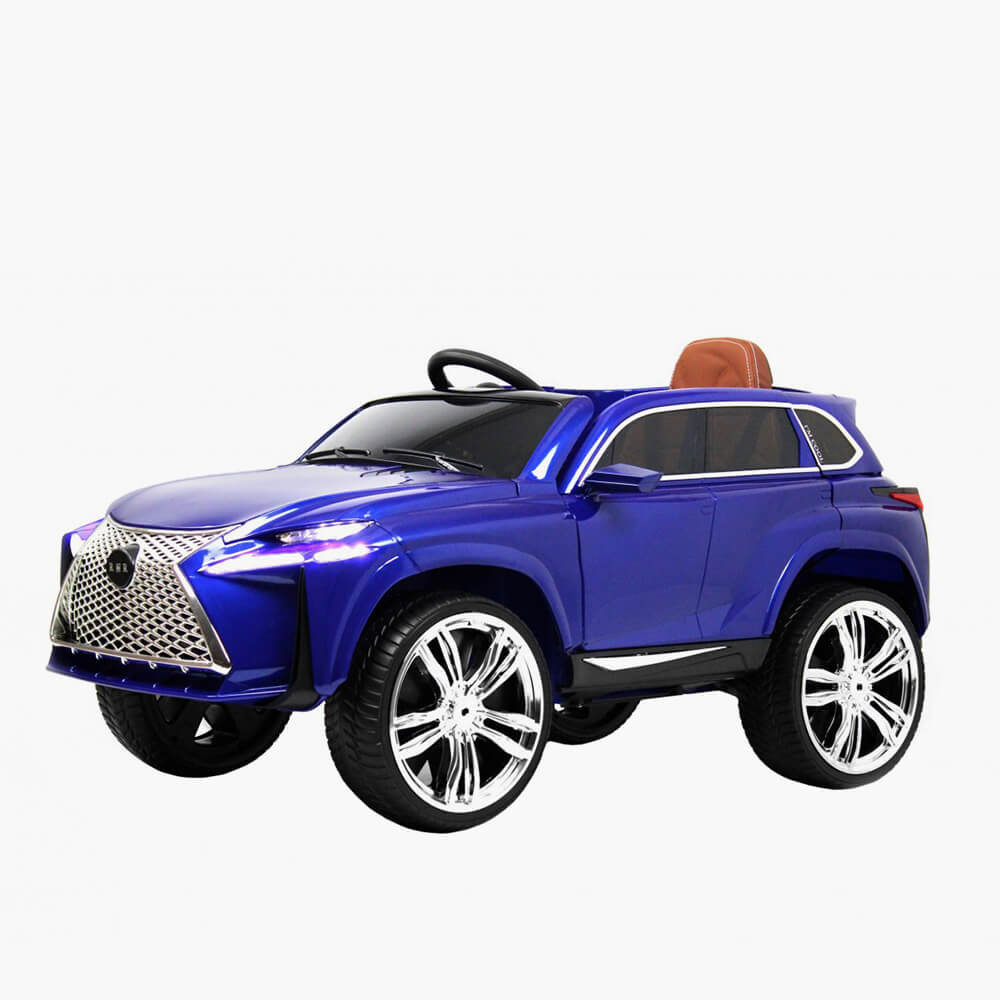 Детский электромобиль RiverToys E111KX в дизайне Lexus с пультом управления, аудиосистемой и непрокалываемыми колесами
