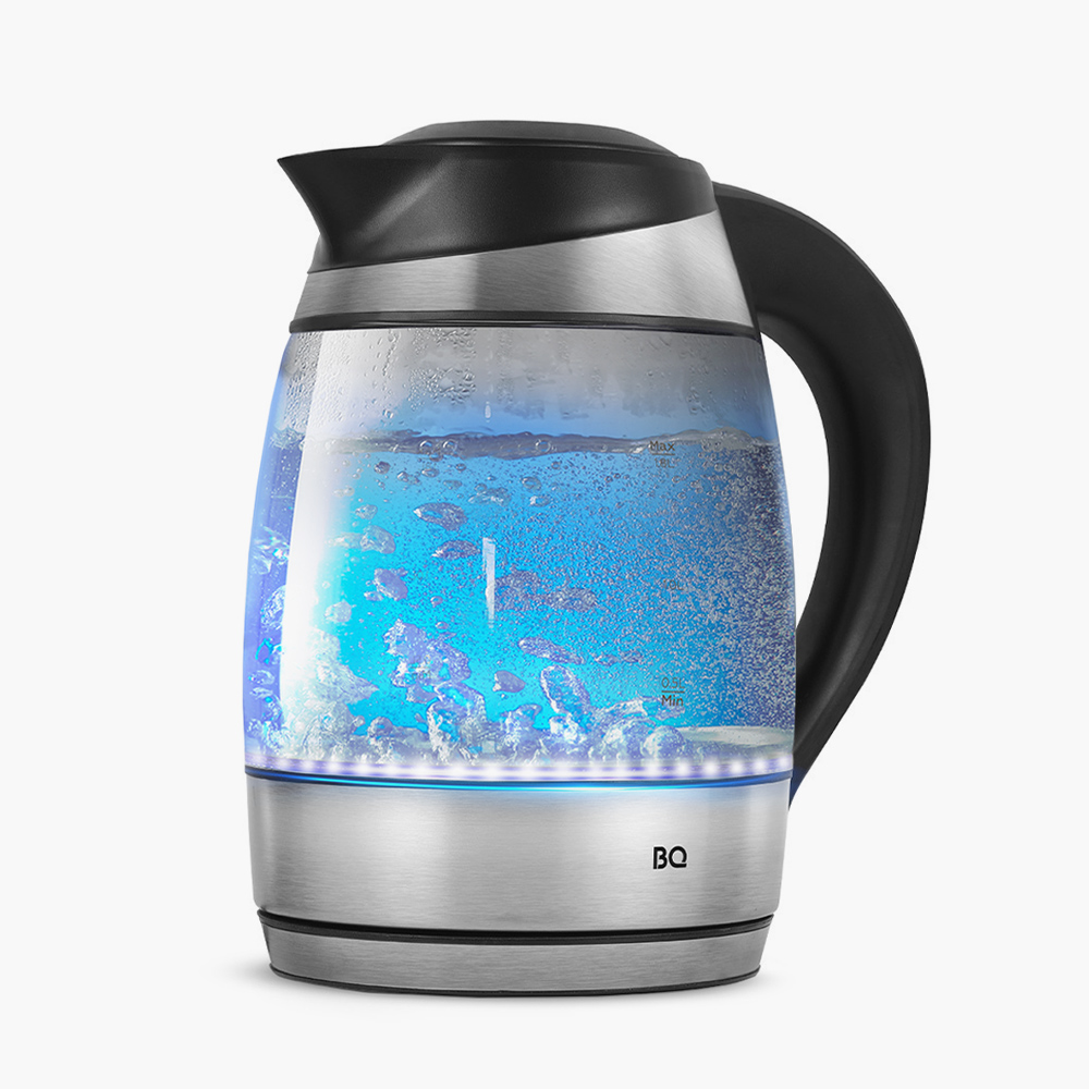 Электрочайник BQ KT1735G с цифровым контролем нагрева, колбой Crystal Guard и многоцветной LED-подсветкой