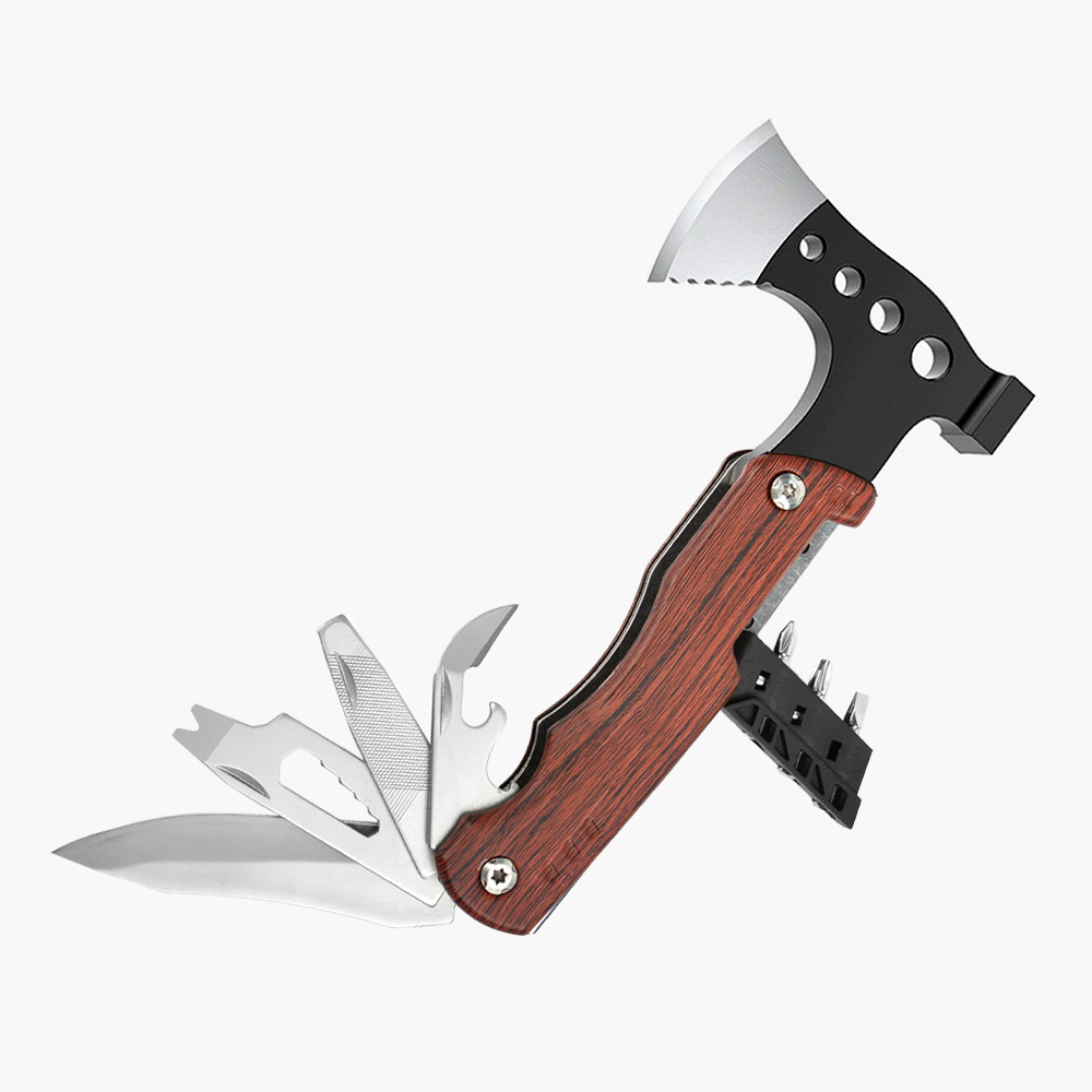 Походный топор-мультитул Topwell Hammer 10 в 1 с чехлом для ношения на поясе
