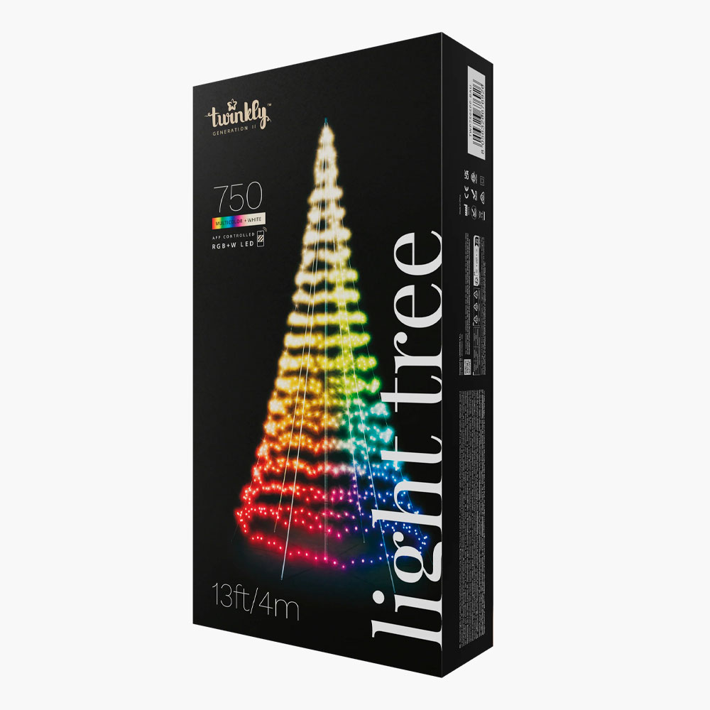 Праздничная смарт-гирлянда Twinkly Light Tree на сборном каркасе в виде елки с RGB-светодиодами и управлением через приложение