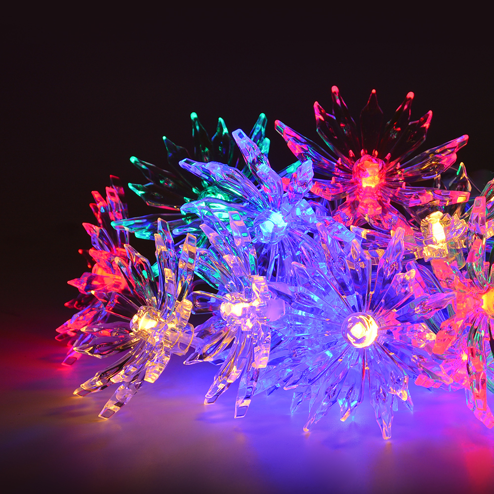 Новогодняя гирлянда «Цветы» с яркими светодиодами Neon-LED и модульной системой подключения, 8 м, цвета на выбор