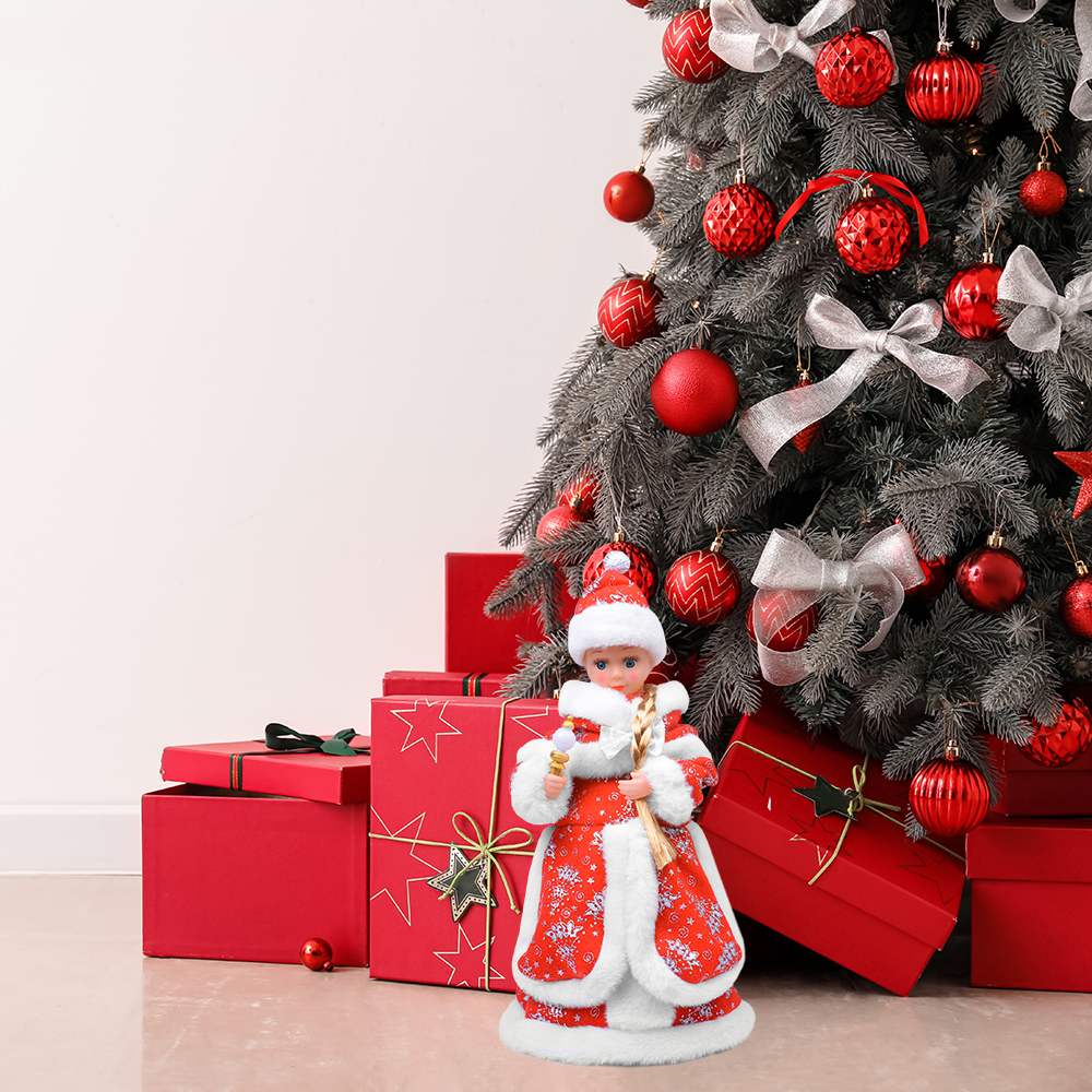 Танцующая музыкальная игрушка Christmas Tale Снегурочка, 3 цвета на выбор