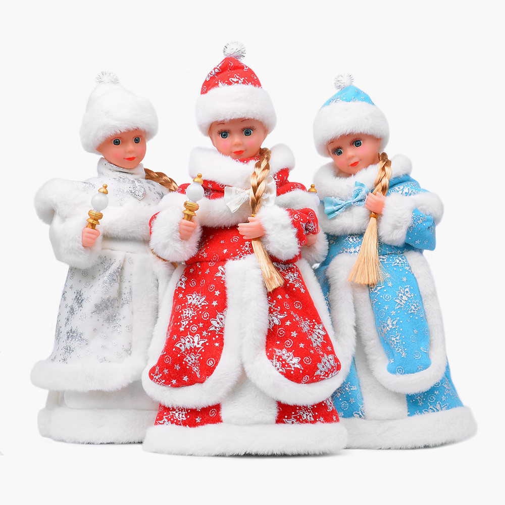 Танцующая музыкальная игрушка Christmas Tale Снегурочка, 3 цвета на выбор