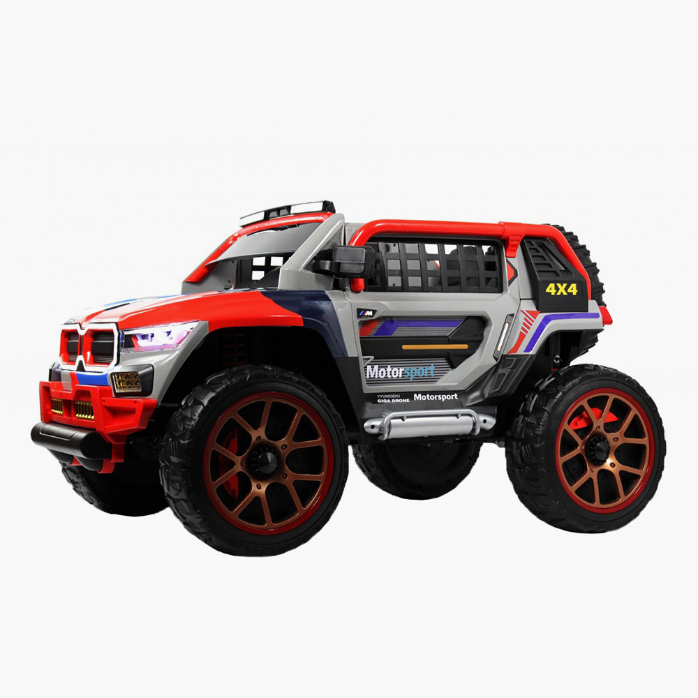 Двухместный детский электромобиль RiverToys K007AM в дизайне BMW с дистанционной системой управления, медиапанелью и LED-фарами