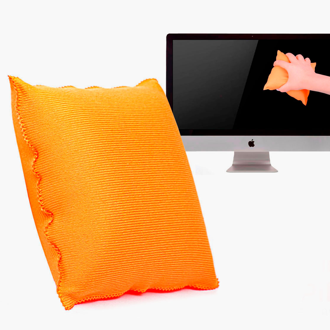 Салфетка-подушка для уборки PixelPillow из японского микроволокна Novelizer для экранов, зеркал, стекол и больших поверхностей