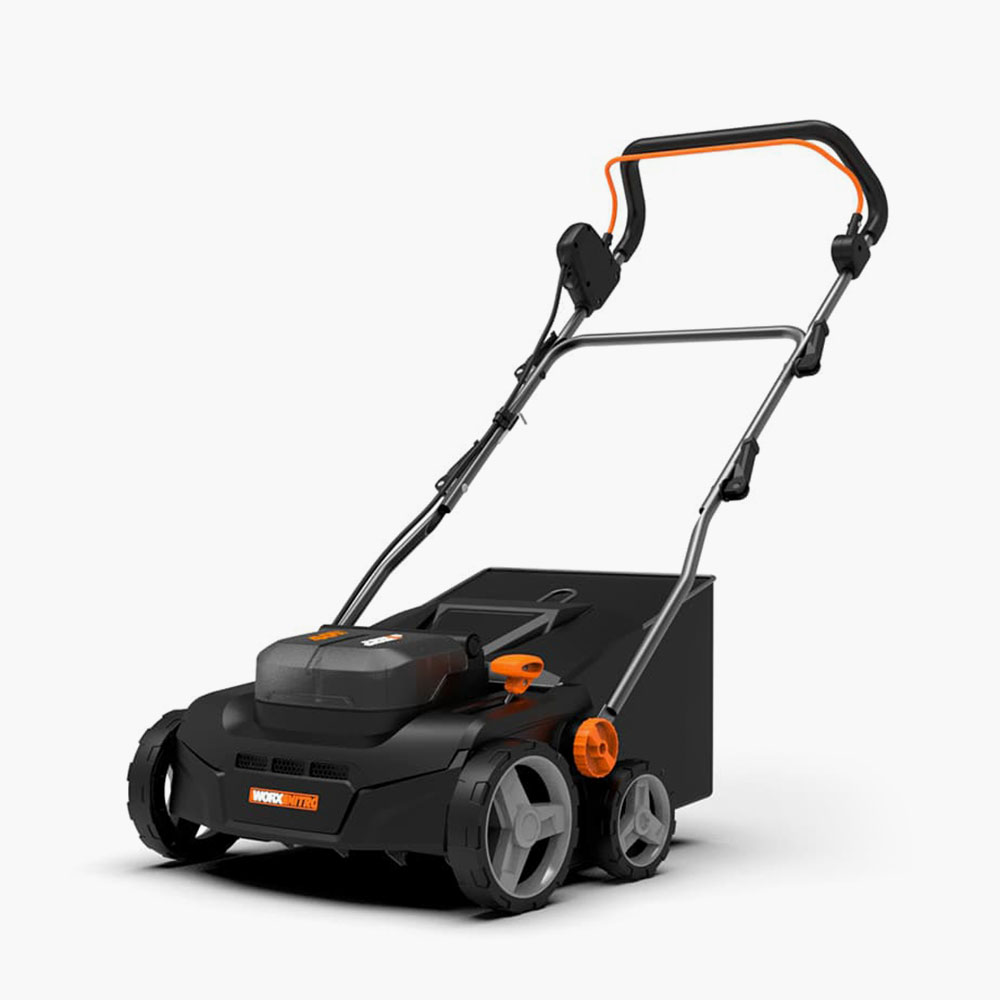 Аккумуляторный аэратор для газона WORX Nitro WG855E с мощным бесщеточным двигателем и регулировкой клиренса