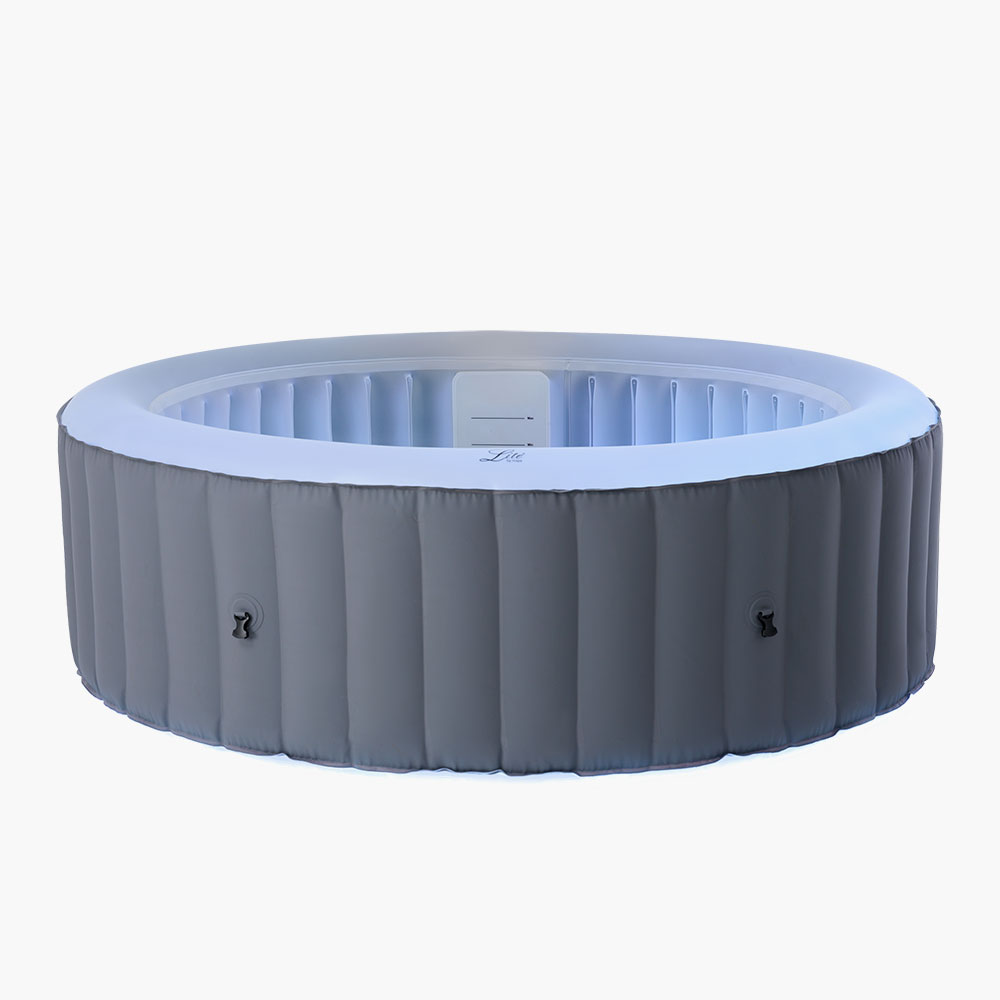 Надувное спа-джакузи M-Spa Glow с подогревом, аэромассажем, LED-подсветкой и ультрафиолетовым санитайзером воды