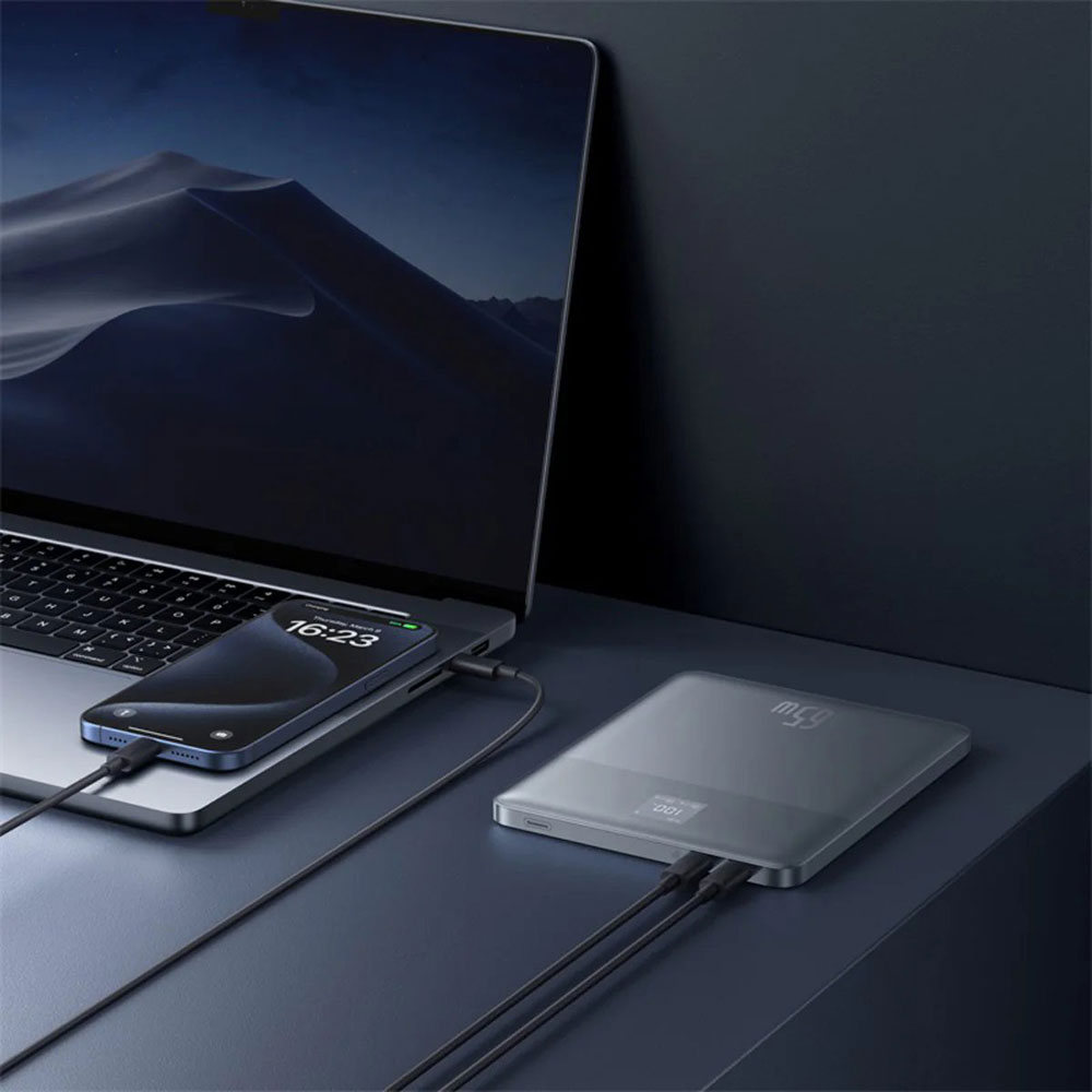 Сверхтонкий пауэрбанк Baseus Blade 2 для ноутбуков и смартфонов с литий-полимерным аккумулятором и поддержкой быстрой зарядки