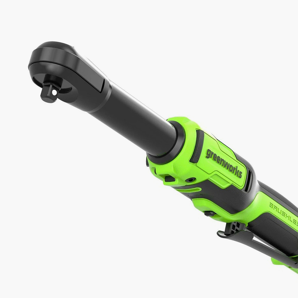 Аккумуляторный гайковерт-трещотка Greenworks GD24RWX с бесщеточным двигателем DigiPRO и бесступенчатой регулировкой мощности