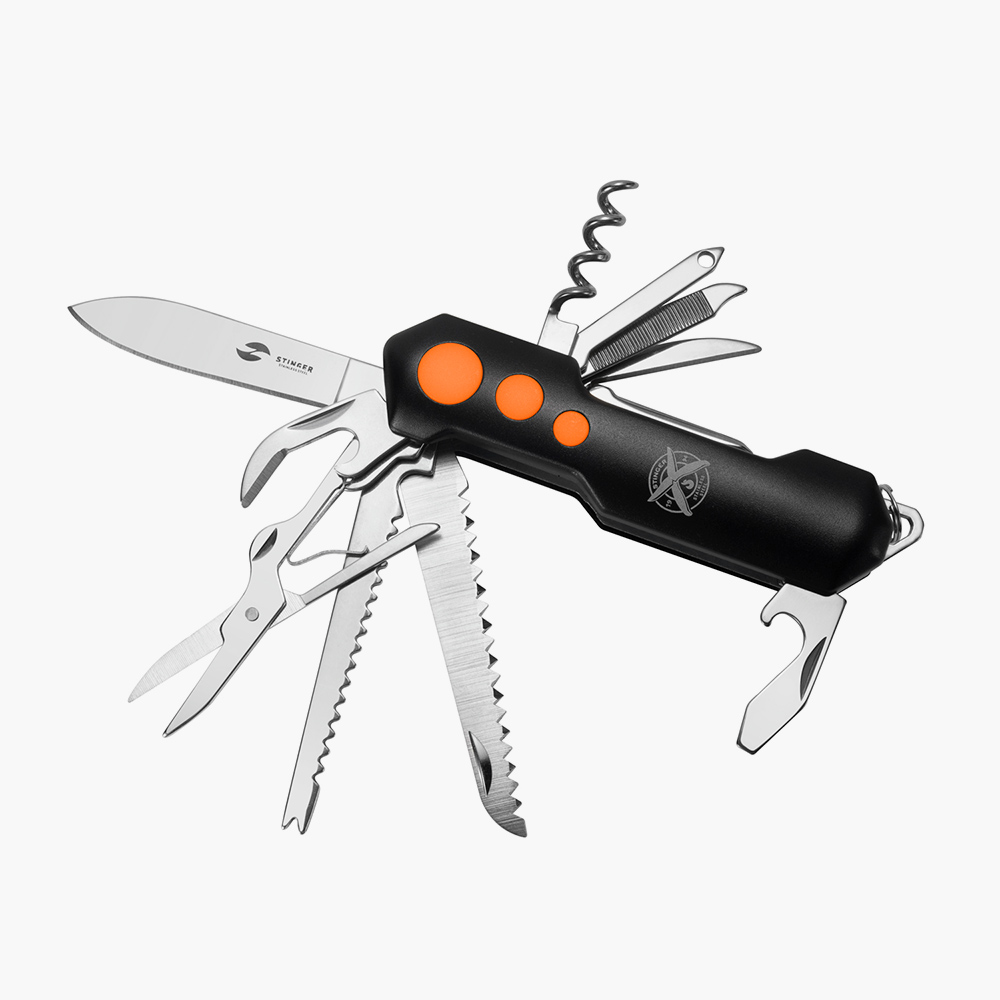 Перочинный нож-мультитул Stinger 15 Mini из нержавеющей стали SS420