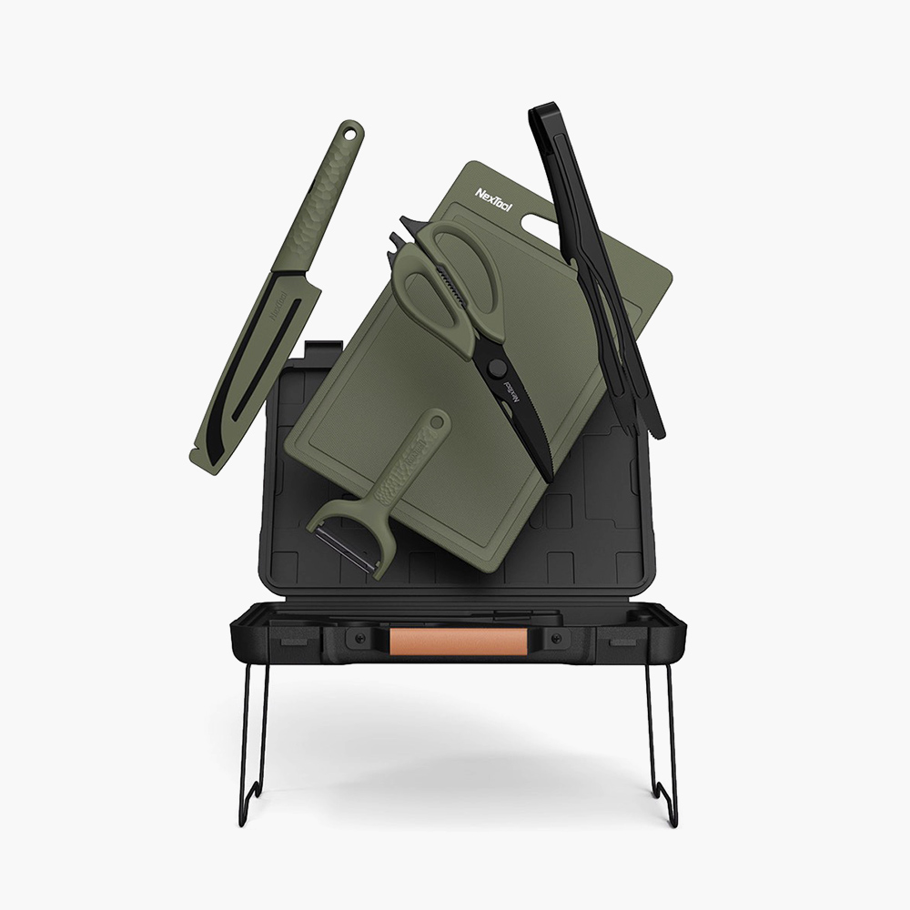 Набор инструментов для барбекю Xiaomi NexTool Barbecue 5 в 1 с фирменной заточкой XiRazer и защитным кейсом