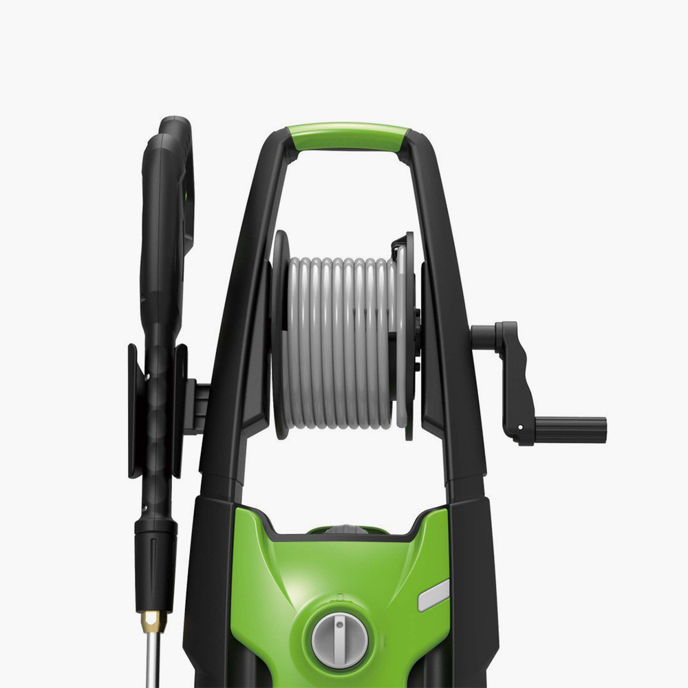 Мойка высокого давления Greenworks G140: технология распыления Jet-140 bar, 4 насадки и система компактного хранения
