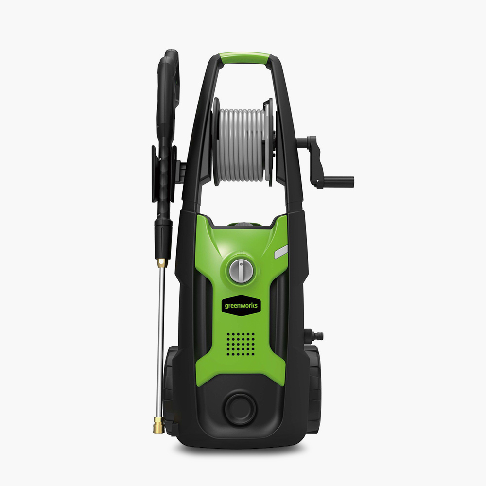 Мойка высокого давления Greenworks G140: технология распыления Jet-140 bar, 4 насадки и система компактного хранения