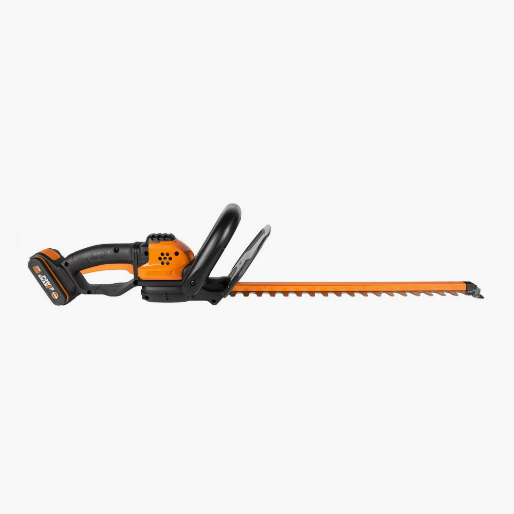 Аккумуляторный кусторез WORX WG261E с двигателем EcoPower и двусторонним лезвием с лазерной заточкой и алмазным напылением