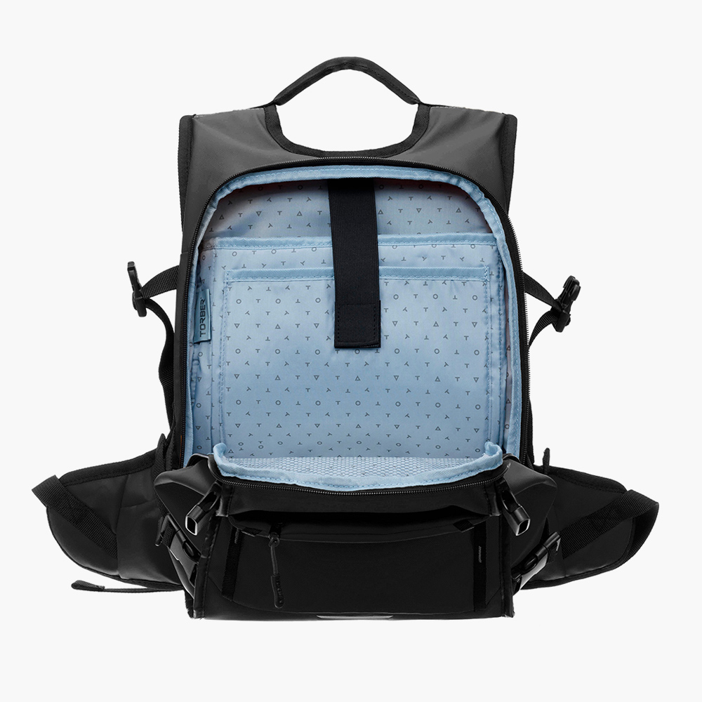 Рюкзак Torber Mobi T1809 из экологичного полимера PolyAir с дышащей спинкой, отделениями для ноутбука и планшета