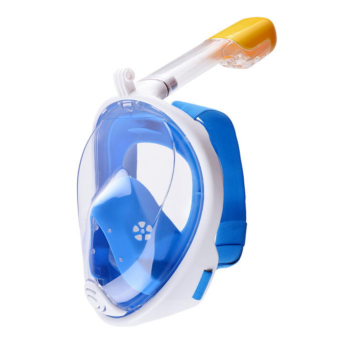 Маска-шлем для плавания под водой Deluxe snorkeling mask с креплением для экшн-камеры
